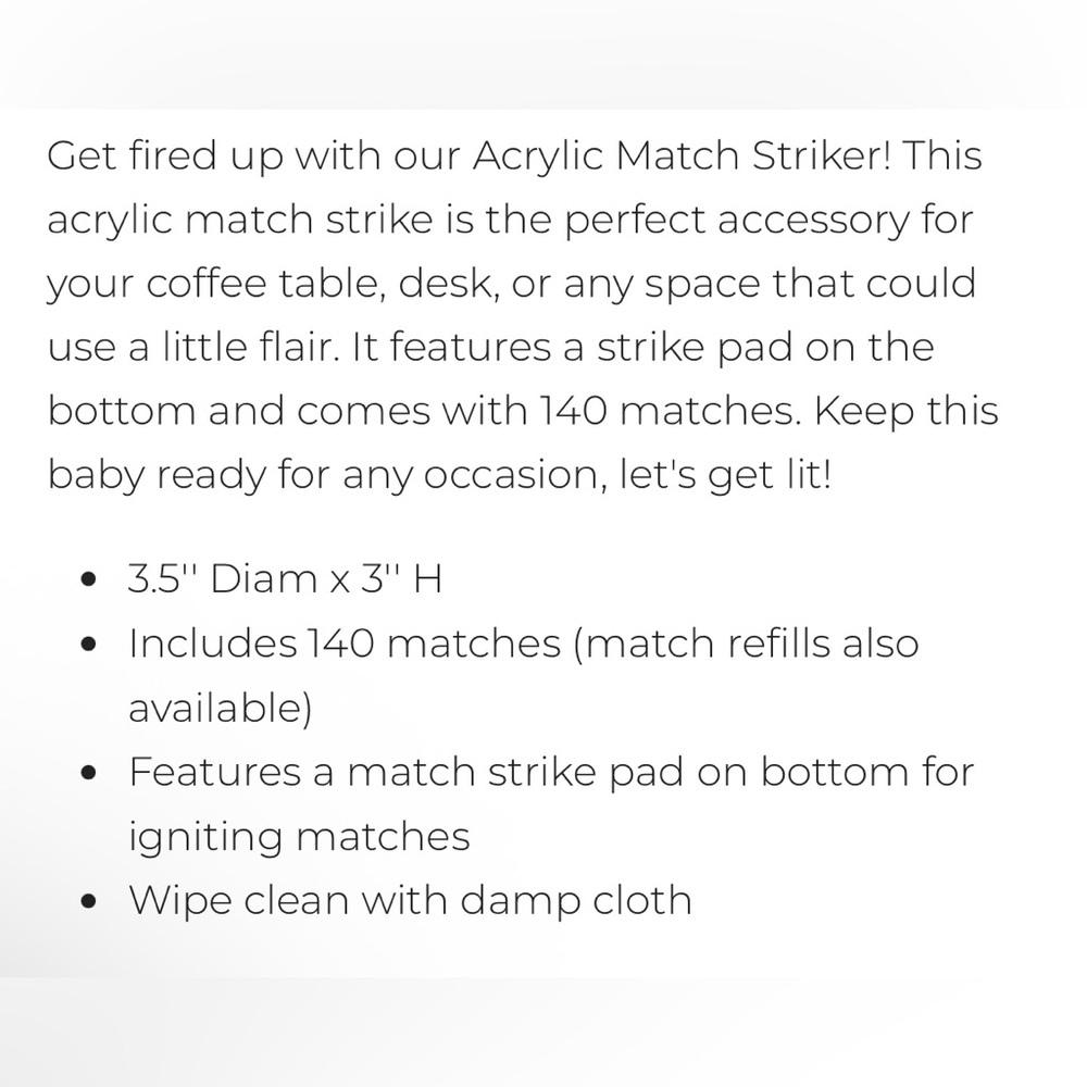 TART BY TAYLOR Round Match Striker |
Holiday Matches, NIB, Sold Out Everywhere! - Picture 4 of 8